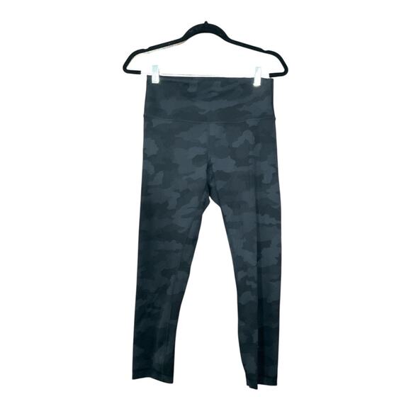 Lululemon Leggings Woman 10 Gray Camo - Picture 1 of 3